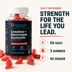 Biomewise Creatine + Electrolyte Gummies Built For Women