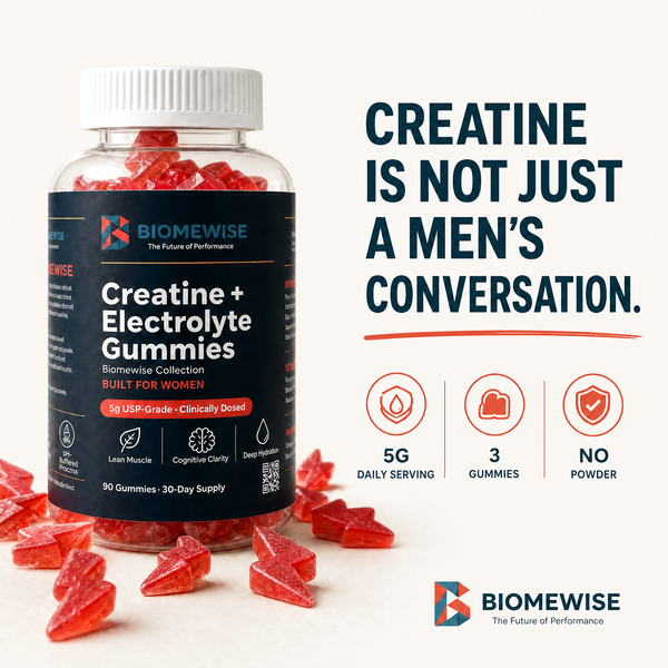 Biomewise Creatine + Electrolyte Gummies Built For Women