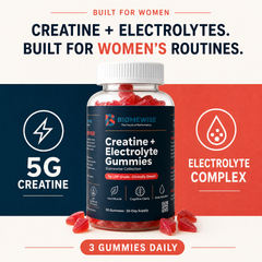Biomewise Creatine + Electrolyte Gummies Built For Women