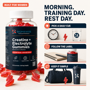 Biomewise Creatine + Electrolyte Gummies Built For Women