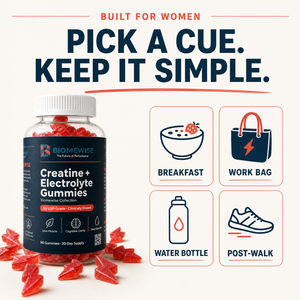Biomewise Creatine + Electrolyte Gummies Built For Women
