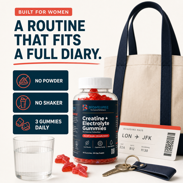 Biomewise Creatine + Electrolyte Gummies Built For Women