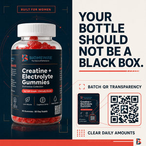 Biomewise Creatine + Electrolyte Gummies Built For Women