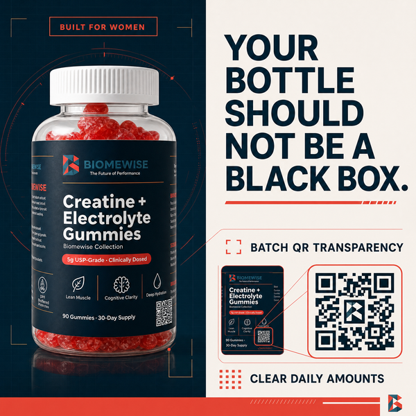 Biomewise Creatine + Electrolyte Gummies Built For Women