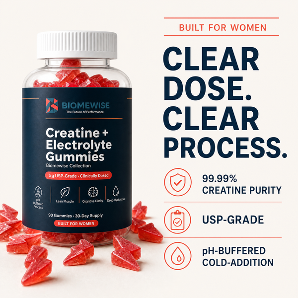 Biomewise Creatine + Electrolyte Gummies Built For Women