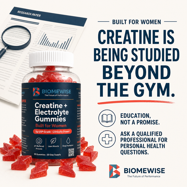 Biomewise Creatine + Electrolyte Gummies Built For Women