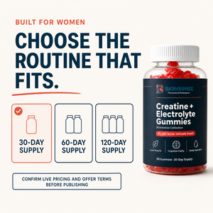 Biomewise Creatine + Electrolyte Gummies Built For Women