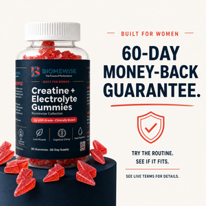 Biomewise Creatine + Electrolyte Gummies Built For Women