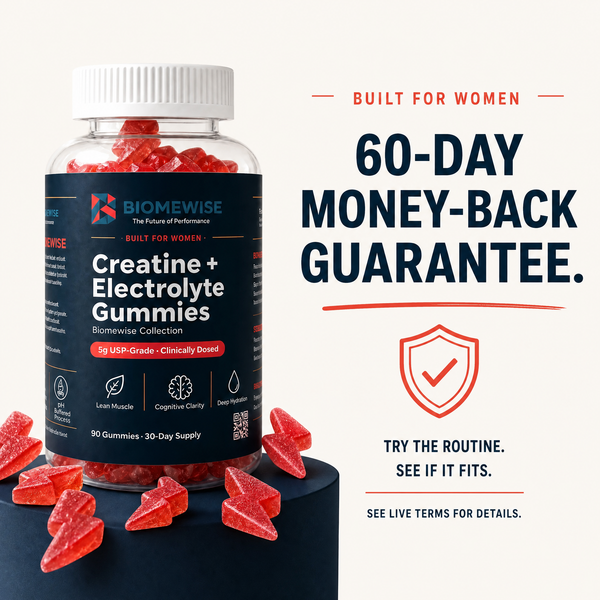 Biomewise Creatine + Electrolyte Gummies Built For Women