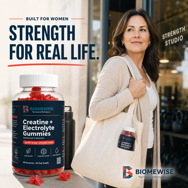 Biomewise Creatine + Electrolyte Gummies Built For Women