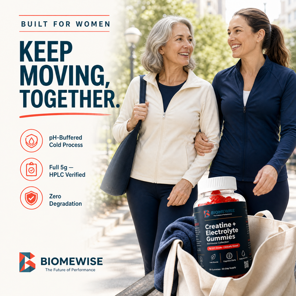 Biomewise Creatine + Electrolyte Gummies Built For Women