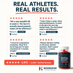 Biomewise Creatine + Electrolyte Gummies Built For Athletes