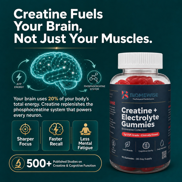 Biomewise Creatine + Electrolyte Gummies