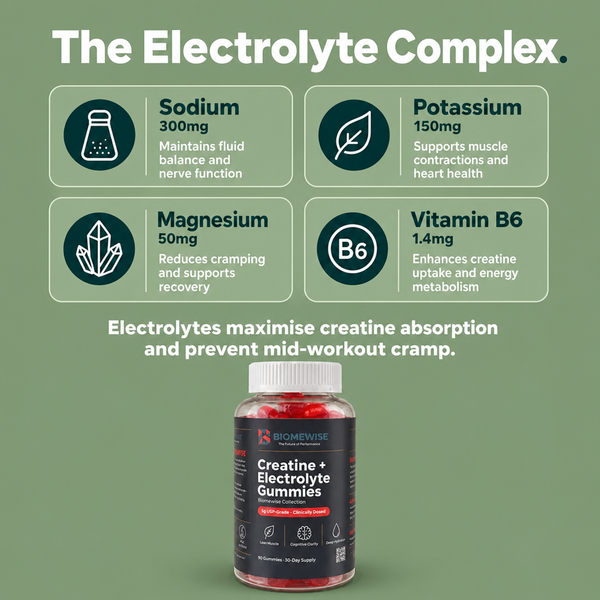 Biomewise Creatine + Electrolyte Gummies